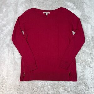 Banana Republic Knit Sweater Pullover Side Zipper Viscose Wool Blend Size Small
